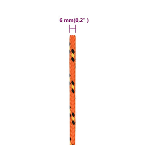 Bootsseil Orange 6 mm 250 m Polypropylen