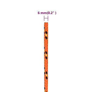 Bootsseil Orange 6 mm 500 m Polypropylen