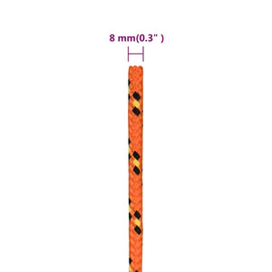 Bootsseil Orange 8 mm 25 m Polypropylen