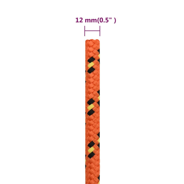 Bootsseil Orange 12 mm 100 m Polypropylen