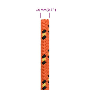 Bootsseil Orange 14 mm 25 m Polypropylen