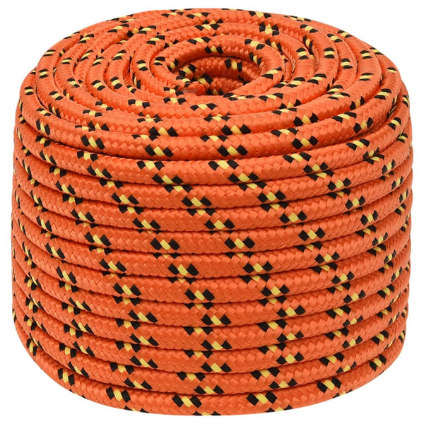 vidaXL Corde de bateau orange 14 mm 250 m polypropylène