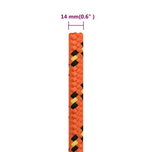 vidaXL Corde de bateau orange 14 mm 250 m polypropylène