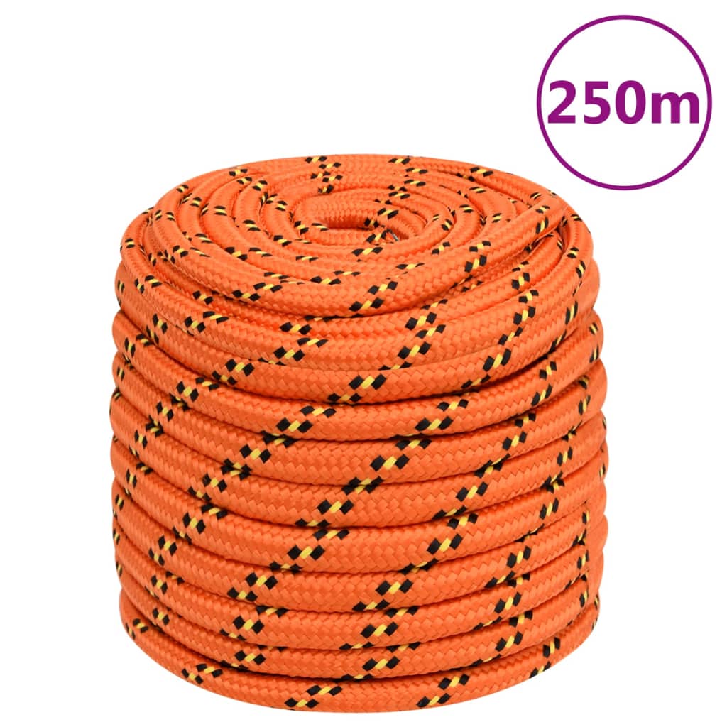 vidaXL Corde de bateau orange 16 mm 250 m polypropylène