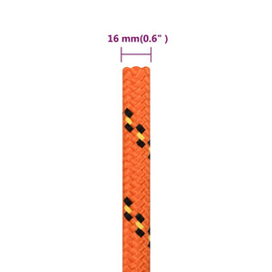 vidaXL Corde de bateau orange 16 mm 250 m polypropylène