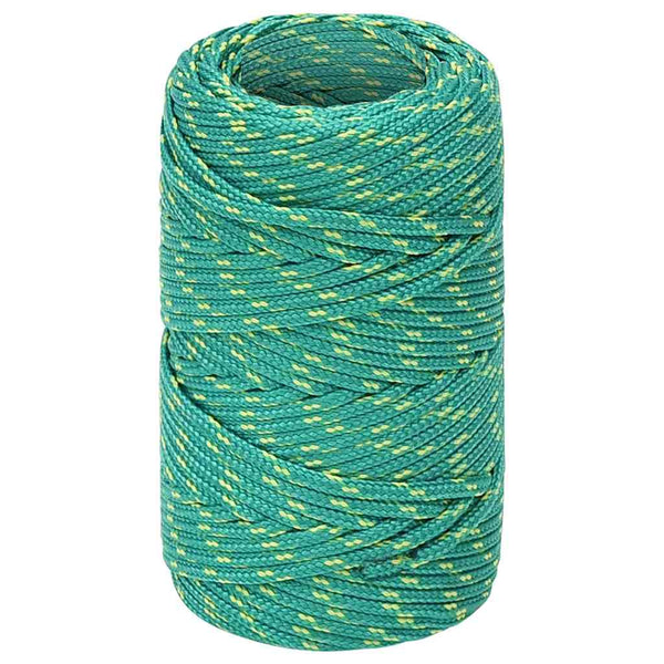 vidaXL Corde de bateau verte 2 mm 50 m polypropylène