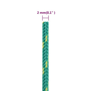 vidaXL Corde de bateau verte 2 mm 50 m polypropylène