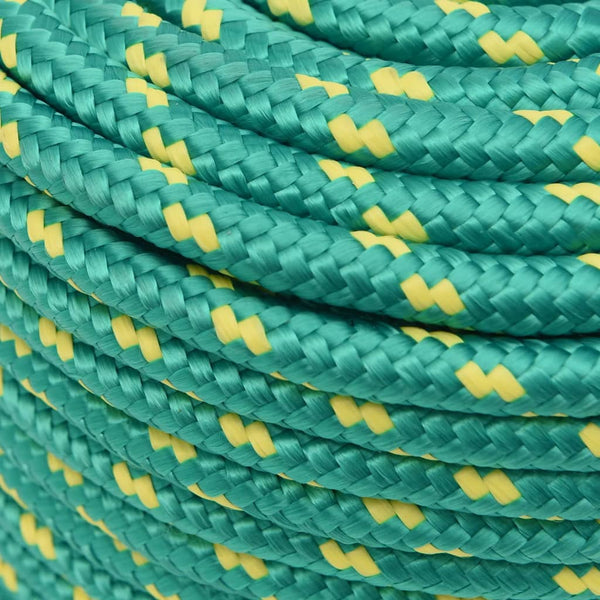 vidaXL Corde de bateau verte 12 mm 250 m polypropylène