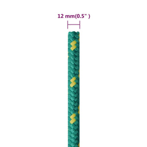 vidaXL Corde de bateau verte 12 mm 250 m polypropylène