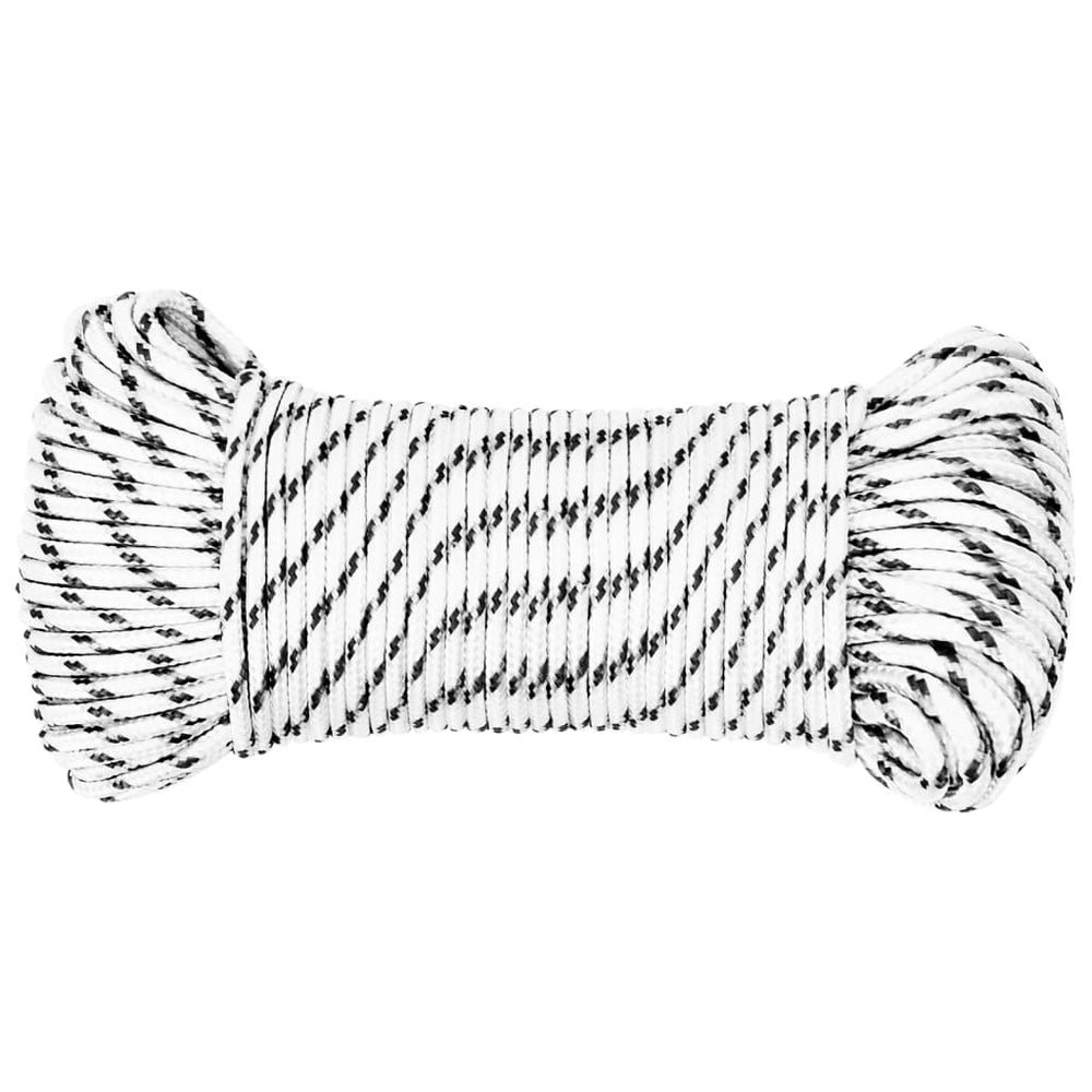 Bootsseil Geflochten Weiß 4 mmx100 m Polyester