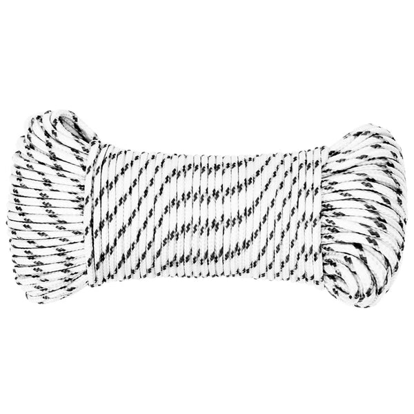 Bootsseil Geflochten Weiß 5 mmx25 m Polyester