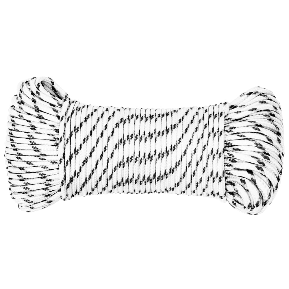 Bootsseil Geflochten Weiß 5 mmx50 m Polyester