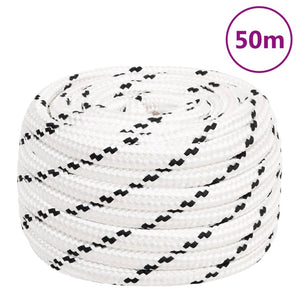 Bootsseil Geflochten Weiß 16 mmx50 m Polyester