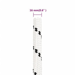vidaXL Corde de travail blanc 16 mm 100 m polyester
