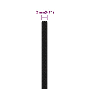 Arbeitsseil Schwarz 2 mm 250 m Polyester
