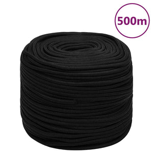 vidaXL Corde de travail noire 6 mm 500 m polyester