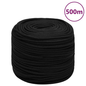 vidaXL Corde de travail noire 8 mm 500 m polyester