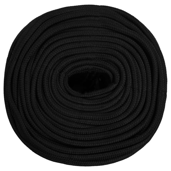 vidaXL Corde de travail noire 8 mm 500 m polyester