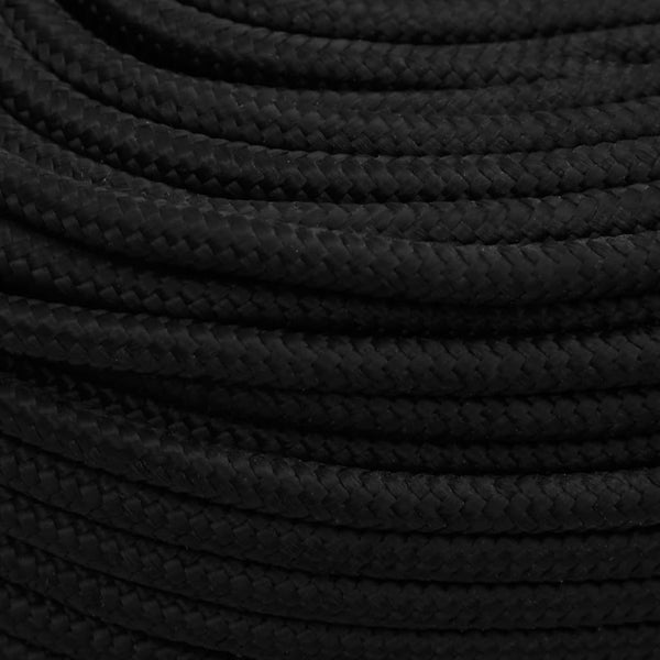 vidaXL Corde de travail noire 8 mm 500 m polyester