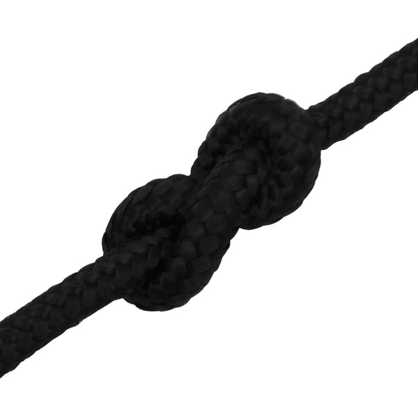 vidaXL Corde de travail noire 8 mm 500 m polyester