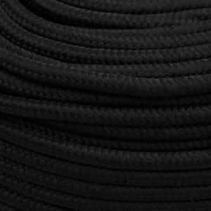 vidaXL Corde de travail noire 10 mm 50 m Polyester