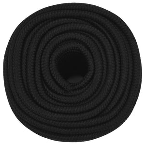 vidaXL Corde de travail noire 12 mm 100 m Polyester