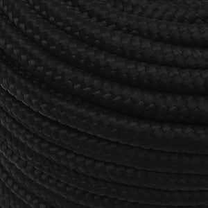 vidaXL Corde de travail noire 14 mm 100 m Polyester