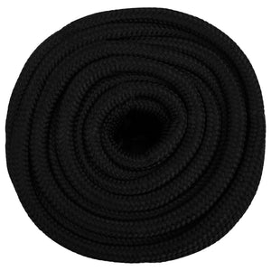vidaXL Corde de travail noire 16 mm 50 m Polyester