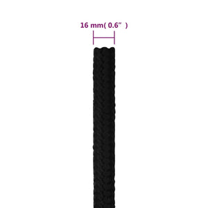 Arbeitsseil Schwarz 16 mm 100 m Polyester