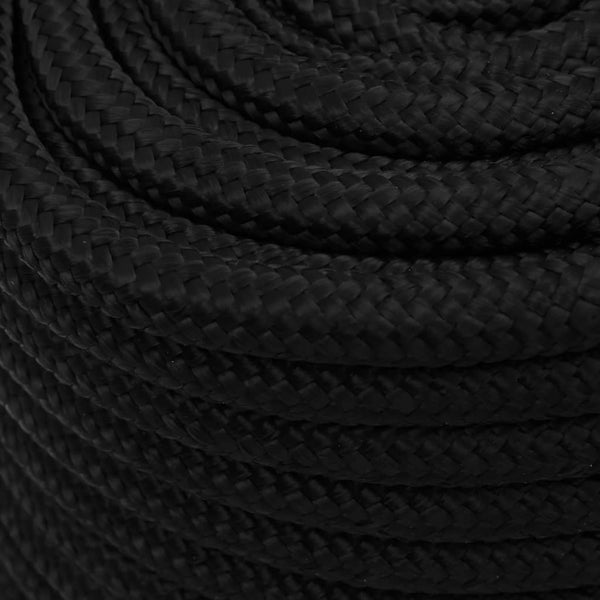 vidaXL Corde de travail noire 18 mm 25 m Polyester