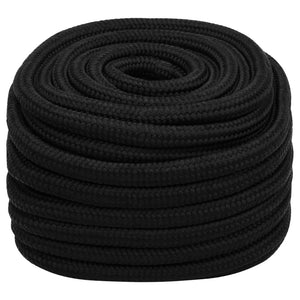 vidaXL Corde de travail noire 20 mm 50 m polyester