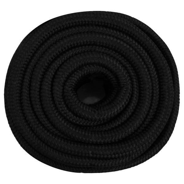 vidaXL Corde de travail noire 25 mm 25 m Polyester