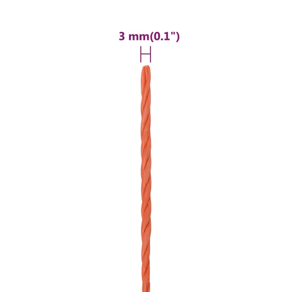 Arbeitsseil Orange 3 mm 25 m Polypropylen