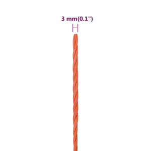 Arbeitsseil Orange 3 mm 50 m Polypropylen
