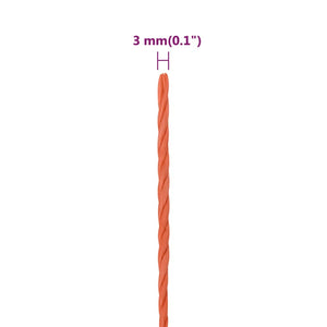 Arbeitsseil Orange 3 mm 100 m Polypropylen