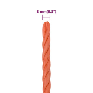 Arbeitsseil Orange 8 mm 25 m Polypropylen