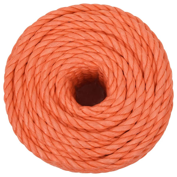 vidaXL Corde de travail orange 10 mm 50 m polypropylène
