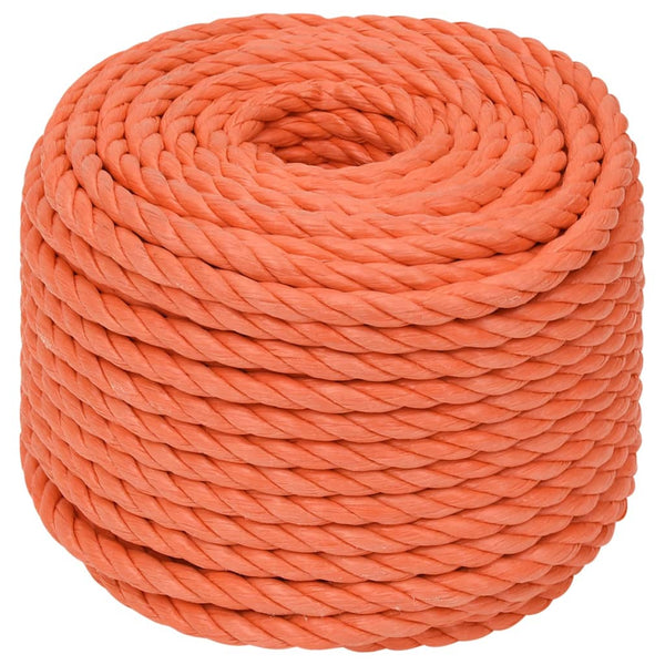 vidaXL Corde de travail orange 12 mm 25 m Polypropylène