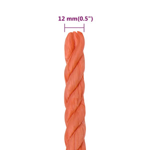Arbeitsseil Orange 12 mm 50 m Polypropylen
