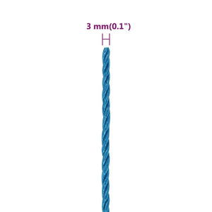 vidaXL Corde de travail bleue 3 mm 250 m Polypropylène