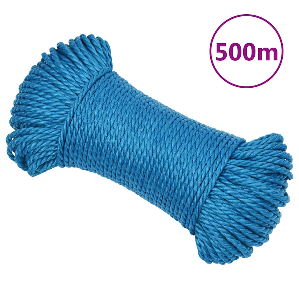 vidaXL Corde de travail bleue 3 mm 500 m polypropylène