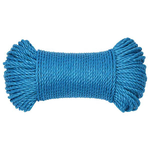 vidaXL Corde de travail bleue 3 mm 500 m polypropylène