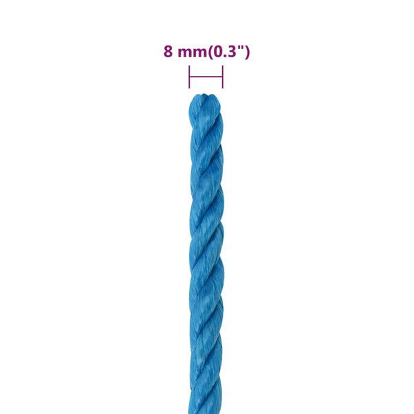 Arbeitsseil Blau 8 mm 50 m Polypropylen