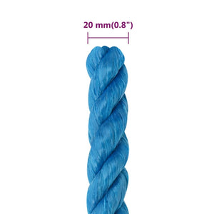 vidaXL Corde de travail bleue 20 mm 25 m polypropylène