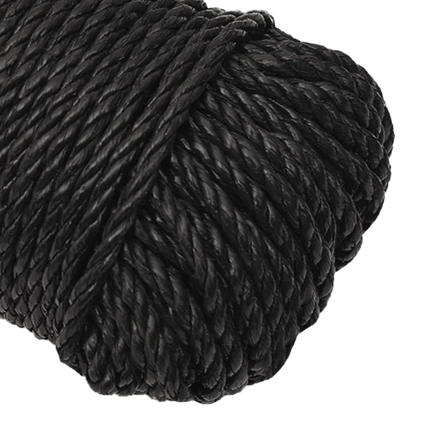 vidaXL Corde de travail noire 3 mm 50 m polypropylène