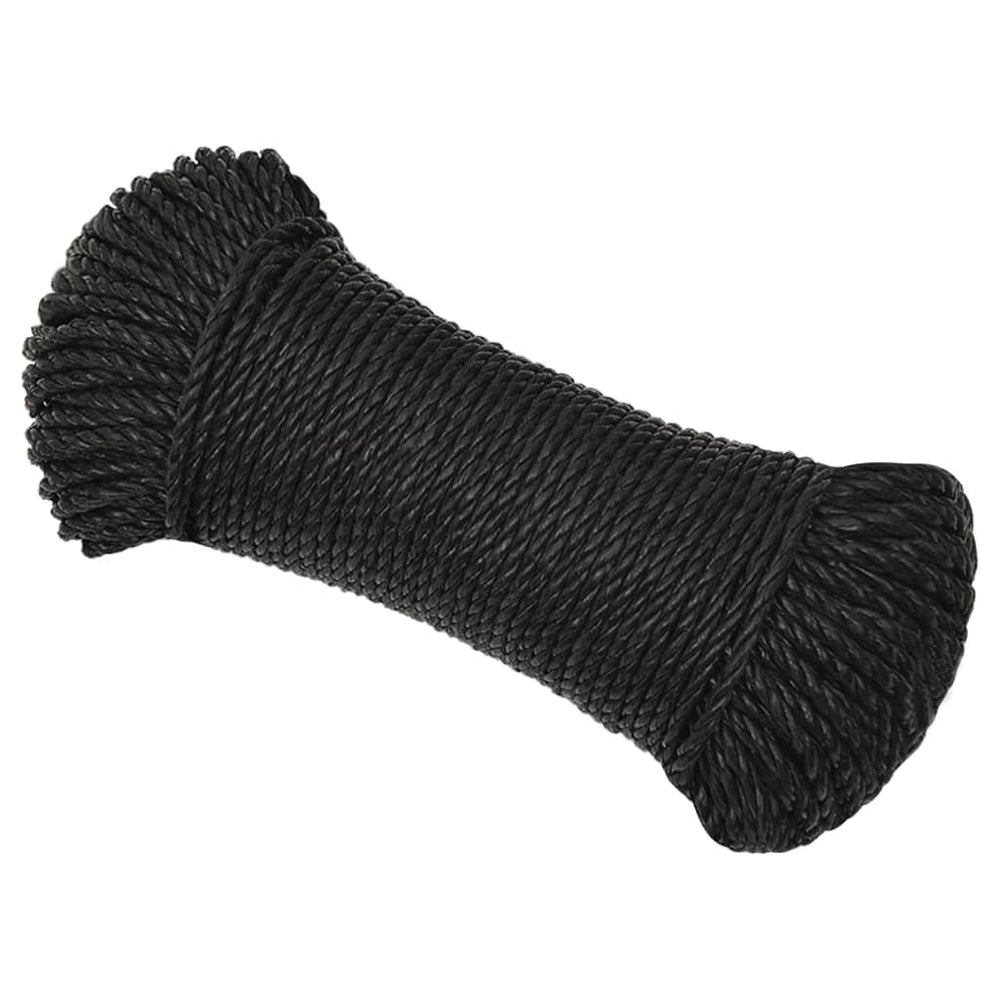 Arbeitsseil Schwarz 6 mm 50 m Polypropylen