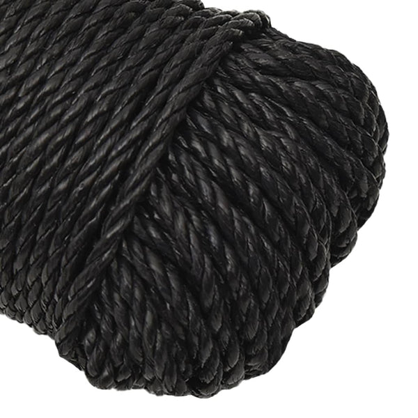 vidaXL Corde de travail noire 8 mm 25 m polypropylène
