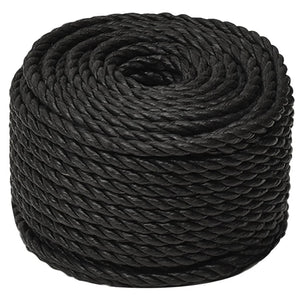vidaXL Corde de travail noire 12 mm 50 m polypropylène