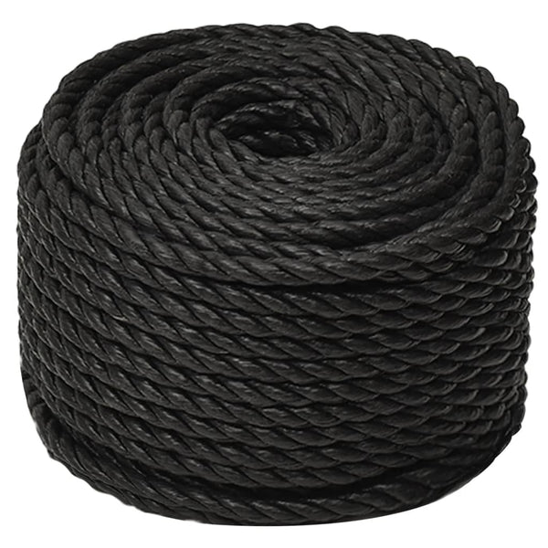 vidaXL Corde de travail noire 12 mm 50 m polypropylène