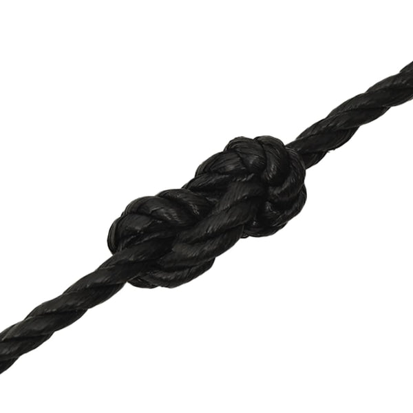 vidaXL Corde de travail noire 12 mm 50 m polypropylène